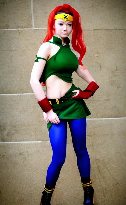 Image similar to cosplaying as cammy from street fighter, professional photo, trending on deviantart