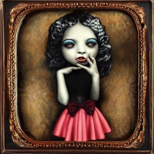 Image similar to 😄🎼🎹🎵, lowbrow surrealistic, in the style of Mark Ryden,