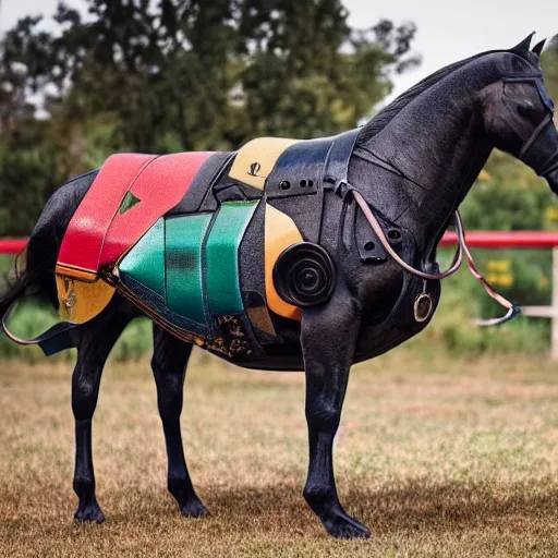 Image similar to cyborg horse, 4 k photography, trending on gurushots