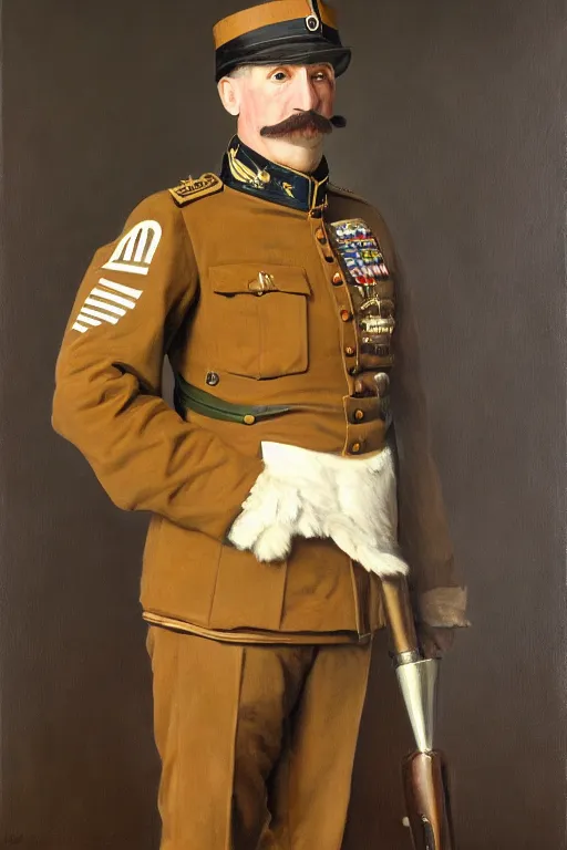 Image similar to full body portrait of the dictator of the minnesota timberwolves, 1 8 8 9, in full military garb, oil on canvas by william sidney mount, trending on artstation