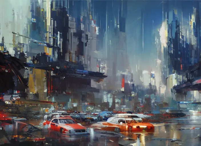 Image similar to concept art oil painting by Jama Jurabaev and John Berkey, extremely detailed, brush hard, artstation