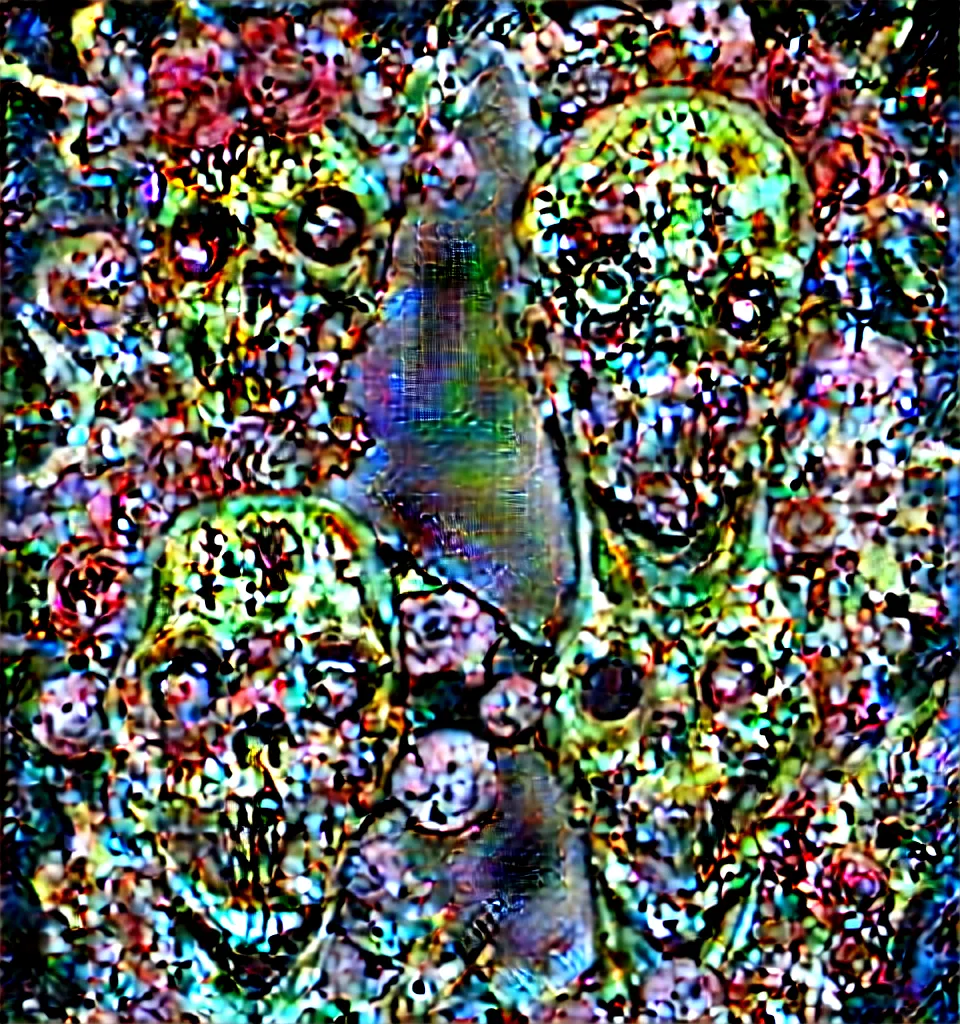 Image similar to zombie, punk rock, young male, grotesque, grotto, multicolored faces, fruit and flowers, gemstones for eyes, botanical, vanitas, sculptural, cartoon style, baroque, rococo, intricate detail, spiral, ornamental, kaleidoscopic, soft, atmospheric