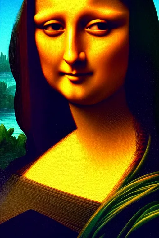 Image similar to beautiful portrait of a woman, not mona lisa pose, intricate, elegant, highly detailed, digital painting, artstation, concept art, smooth, sharp focus, illustration, art by lisa frank and jim lee character portrait