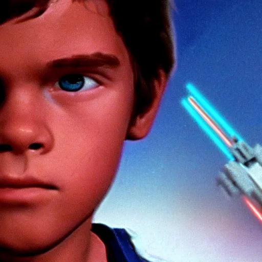 Prompt: a film still of young pre - teen able in star wars 1 9 7 7, realistic, photorealistic