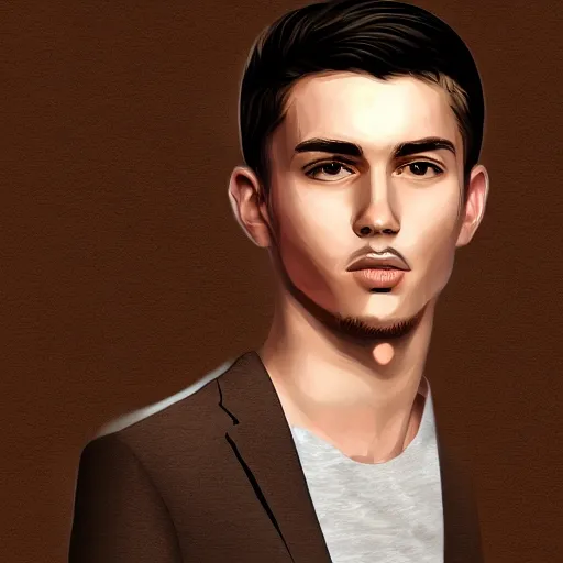 Image similar to a very handsome young man, digital art