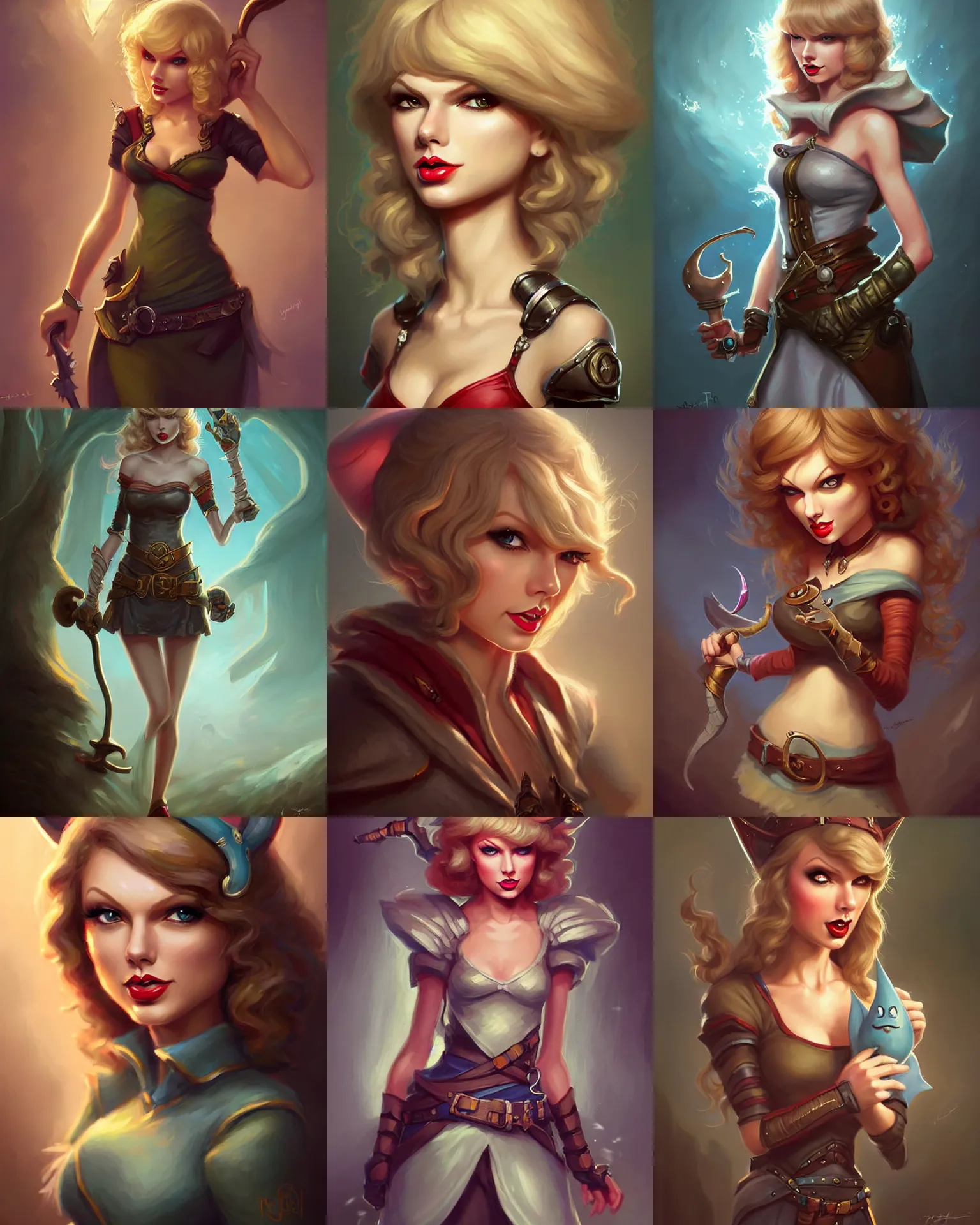 Prompt: cute little anthropomorphic taylor swift cute and adorable, pretty, beautiful, dnd character art portrait, matte fantasy painting, deviantart artstation, by jason felix by steve argyle by tyler jacobson by peter mohrbacher, cinema
