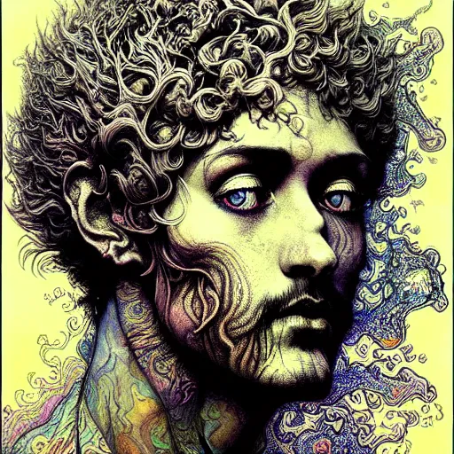 Prompt: psychedelic faces by gustave dore and francesco goya deepdream pennington sibylla merian rocha harris zorn dahl artgerm bilibin shinkawa apophasis shintaro kago apophasis hyperrealism - n 4