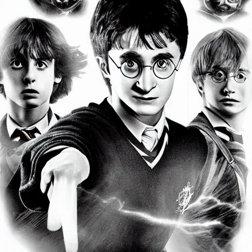 Prompt: an xray of harry potter
