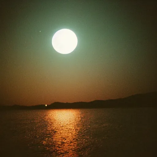 Image similar to full Moon in the Sky at night Fuji film