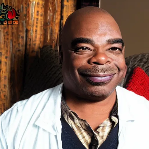 Prompt: photo of a person who looks like a mixture between michael dorn and levar burton