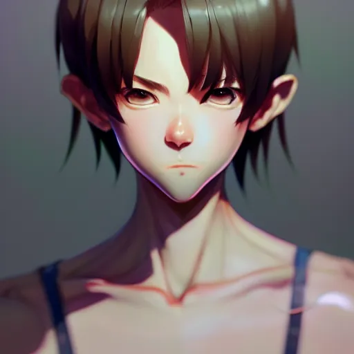 anime portrait of goblins as a muscular anime boy by, Stable Diffusion