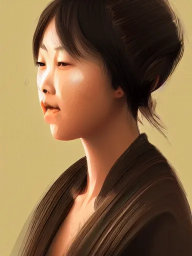 Prompt: asian girl, portrait, digital painting, elegant, beautiful, highly detailed, artstation, concept art