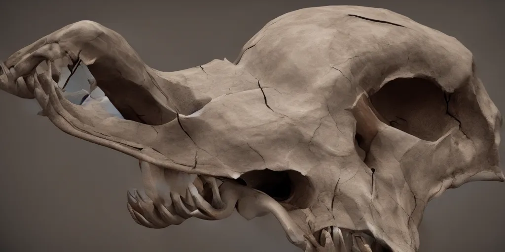 Image similar to A colossal goat skull, dramatic lighting, unreal engine 5, 8k