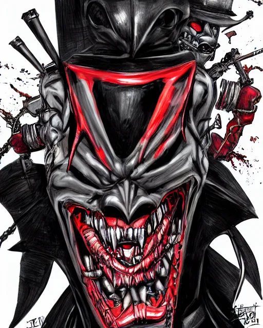 Image similar to the batman who laughs, comic strip style, dynamic lighting, fantasy concept art, trending on art station, stunning visuals, creative, cinematic, portrait, ultra detailed