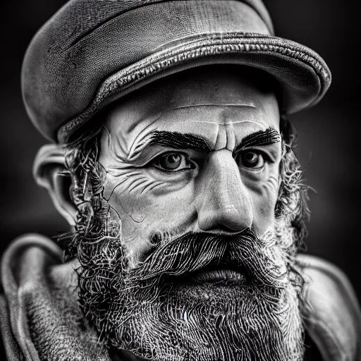 Image similar to photograph portrait of Luigi, intricate detail, sigma 85mm f/1.4, 4k, depth of field, high resolution, 4k, 8k, hd, full color