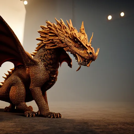 Prompt: A mix between a goldendoodle and a dragon, highly detailed, 8k, Unreal Engine render
