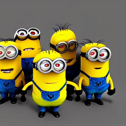 Image similar to of a bunch of minions in the shape of the number 40, 3d render