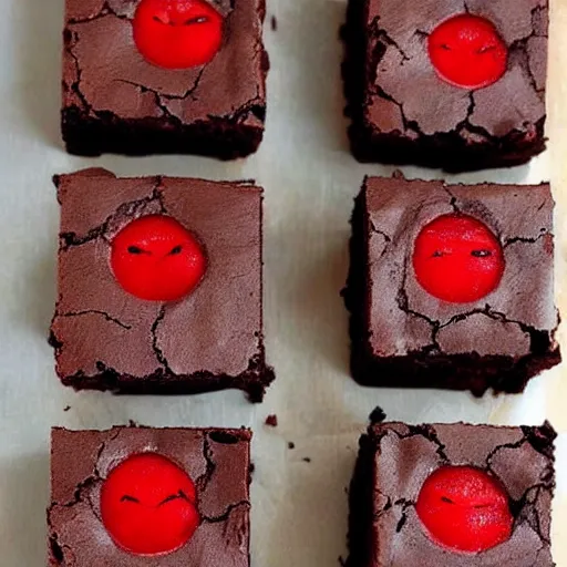 Image similar to a bunch of brownies that forms to look like robert downey