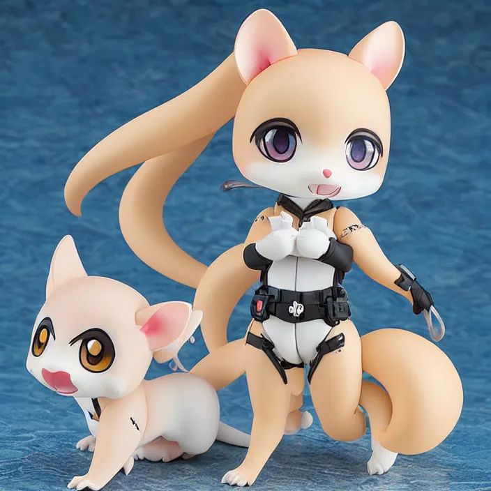 Prompt: Sugar Glider, An anime Nendoroid of sugar glider, figurine, detailed product photo