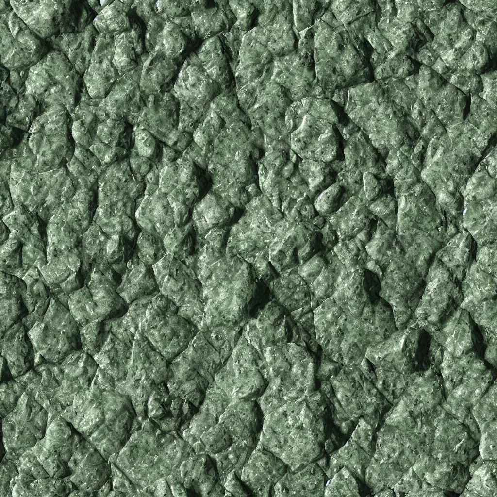 Image similar to long green crystals sticking out of the rock surface, detailed ground terrain albedo texture, flat, 2 d texture, seamless