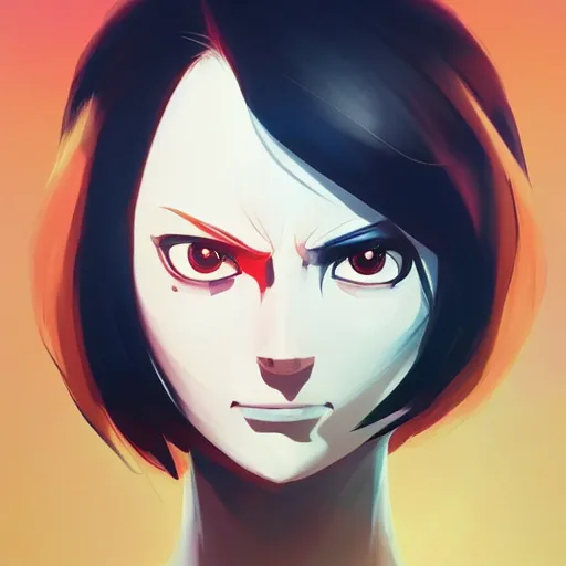 Image similar to face icon stylized minimalist bleach, loftis, cory behance hd by jesper ejsing, by rhads, makoto shinkai and lois van baarle, ilya kuvshinov, rossdraws global illumination