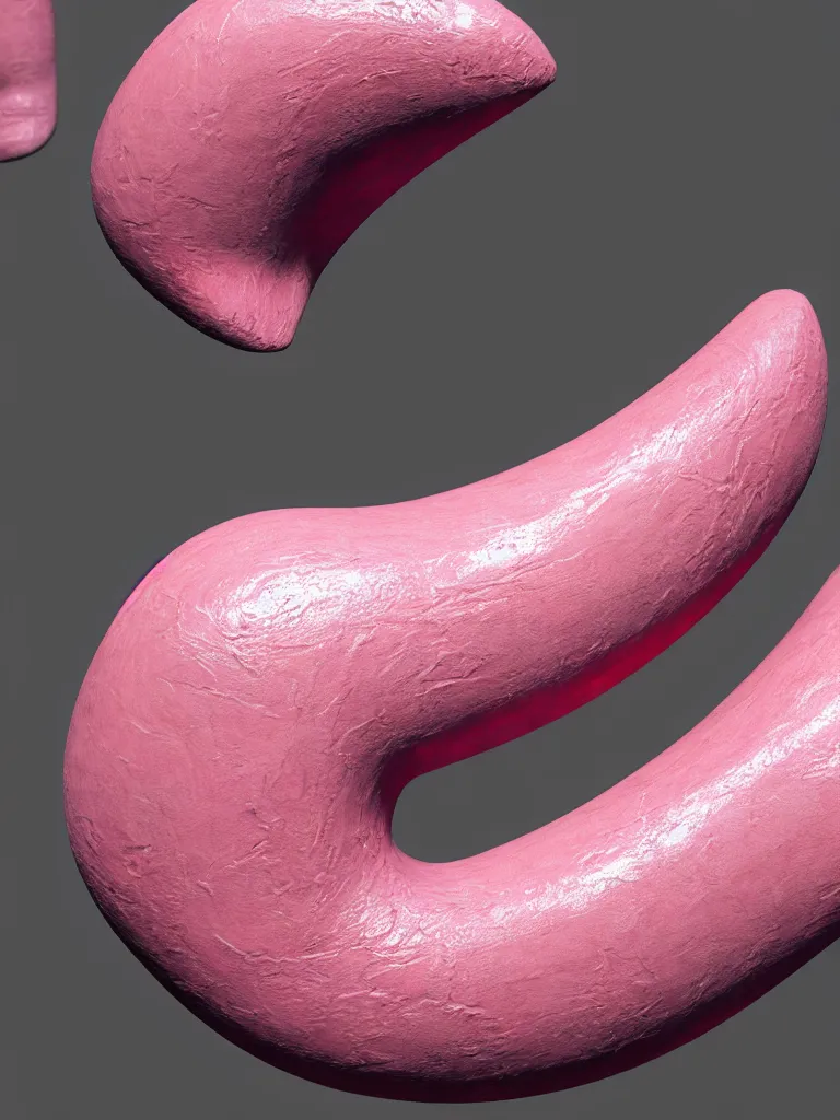 Prompt: a 3d primitive tube shape, texture-mapped with pink human skin, glossy, straight smooth vertical , highly realistic, Surface Painter, hyper-real, 4k, Octane render