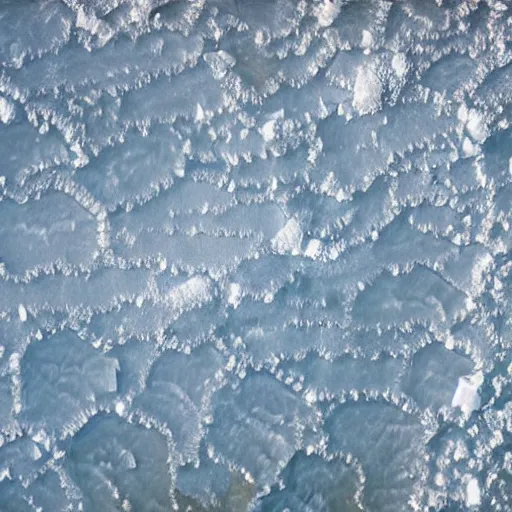 Prompt: a mile - wide cube of salt dissolving in hudson bay