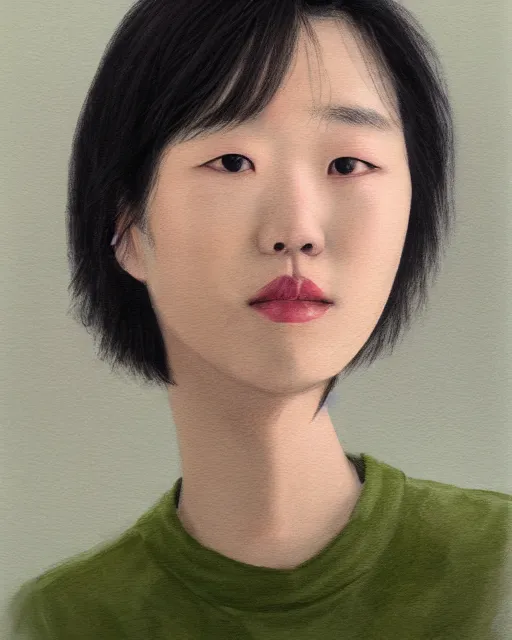 Prompt: portrait by sora kim