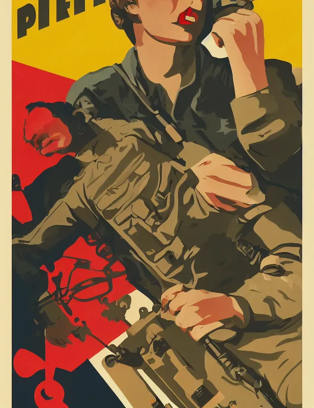 Image similar to a german propaganda poster during ww 2, vector art, artstation, detailed, 8 k resolution, retro