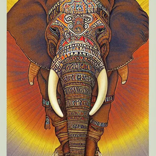 Elephant Decor, Xenophile: Indian and African Elephants Joining to