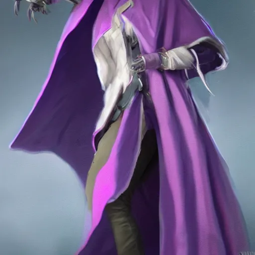 Image similar to female warlock long hood cloak purple, fighting monster with magic, 8 k, trending on artstation by tooth wu and greg rutkowski