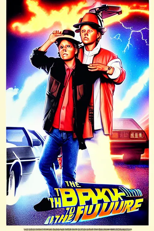 Prompt: “the new Back to the Future movie poster, hyperrealistic, super detailed, digital art, 2023”