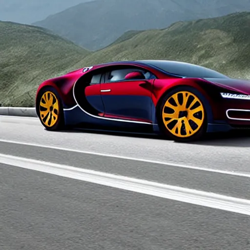 Image similar to A Bugatti Tesla hybrid