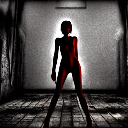 Prompt: supermodel in silent hill, heaven's night nightclub, 8 k, realistic, fashion photography