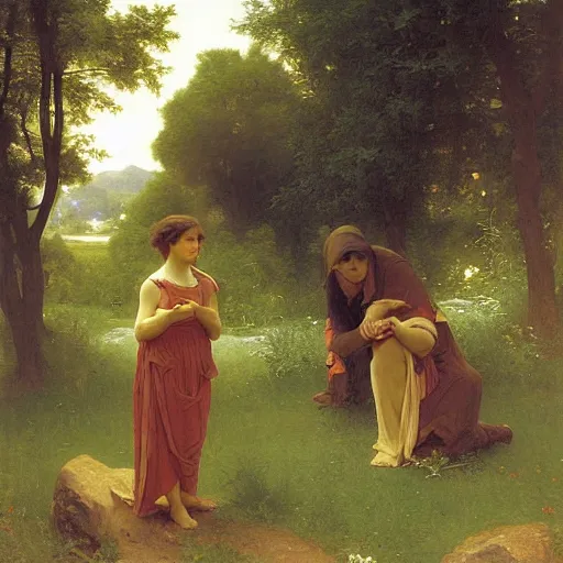 Image similar to The Shire, William-Adolphe Bouguereau painting