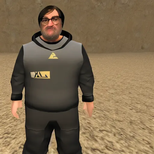 Image similar to gabe newell in half - life alyx