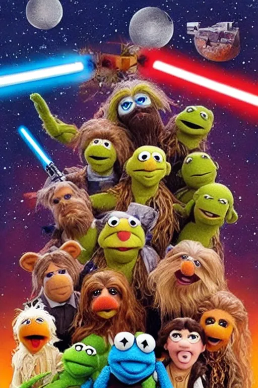 Prompt: Muppet Star Wars