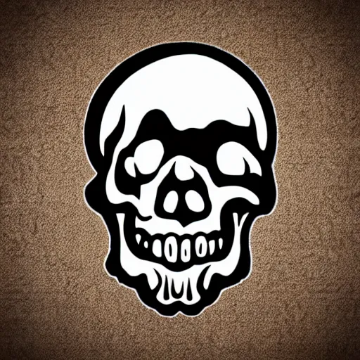 Image similar to death metal themed skull shaped microphone vector logo for a record label, dark, horrorcore, grunge, golden ratio