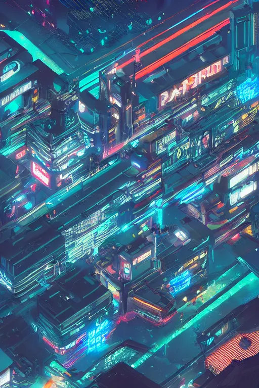 Image similar to cyberpunk city with a flight vehicle glowing in the sky, neon sign, bottom view, wide shot, bladerunner, digital illustration, concept art