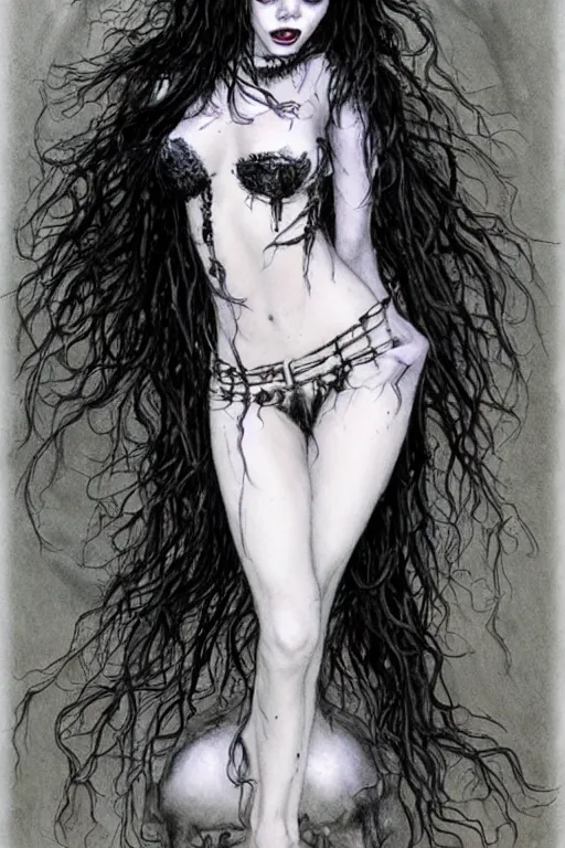 Image similar to full body portrait of anya taylor joy as death from sandman, by luis royo