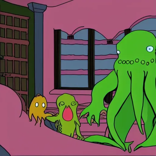 Prompt: cthulhu on an episode of Family Guy