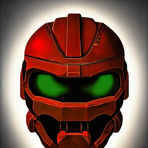 Image similar to portrait of doomguy from game doom, highly detailed, 8 k render centered, digital painting