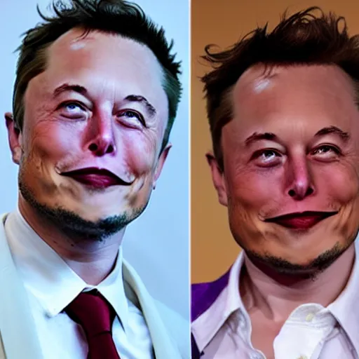 Prompt: elon musk as heath ledger's joker, highly detailed face