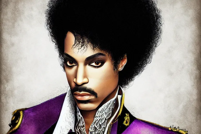 Image similar to beautiful portrait photo of prince, very detailed, digital art