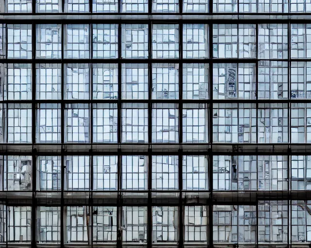 Image similar to a large open building with lots of windows, a photo by kume keiichiro, featured on unsplash, constructivism, photo taken with ektachrome, photo taken with nikon d 7 5 0, high dynamic range