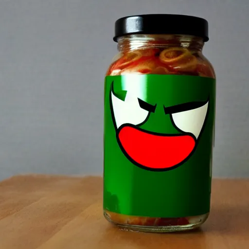 Prompt: photo of pickle superhero