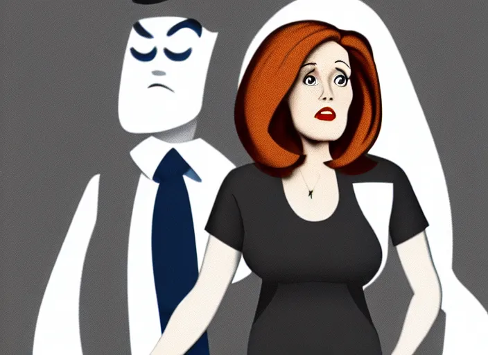 Prompt: dana scully in the style of 1 9 7 0's disney animation