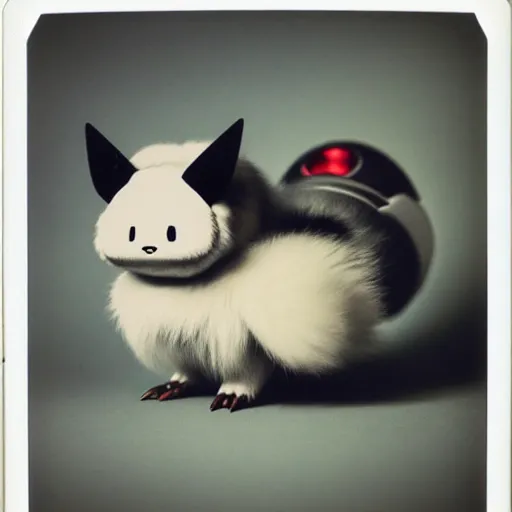 Image similar to polaroid photo:: cute fluffy pokemon, studio lighting:: by beeple and James Gilleard and Justin Gerard :: ornate, dynamic, particulate, intricate, elegant, highly detailed, centered, smooth, sharp focus