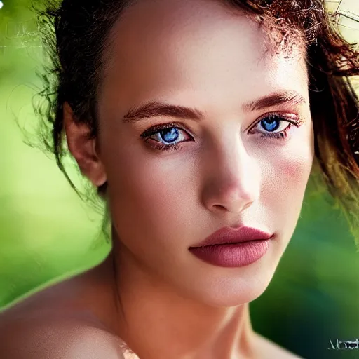 Image similar to beautiful woman, portrait, natural look, extremely detailed, outdoor lighting, by mark mann,