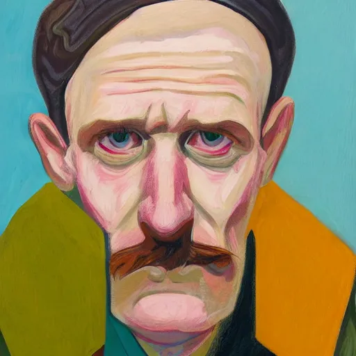 Image similar to portrait of billy childish, by dana schutz